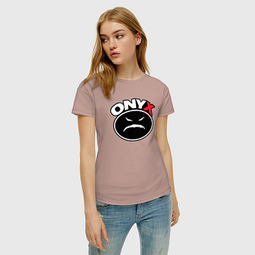 Женская футболка Onyx - black logo / Пыльно-розовый – фото 3