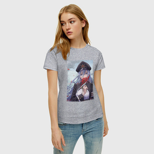 Женская футболка Красотка Владилена - 86 / Меланж – фото 3