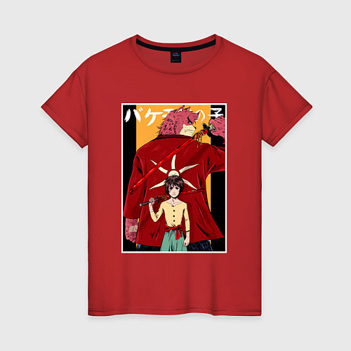 Женская футболка Kumatetsu and Ren art / Красный – фото 1