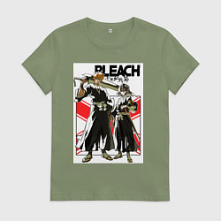 Футболка хлопковая женская Ичиго и Рукия - Блич, цвет: авокадо
