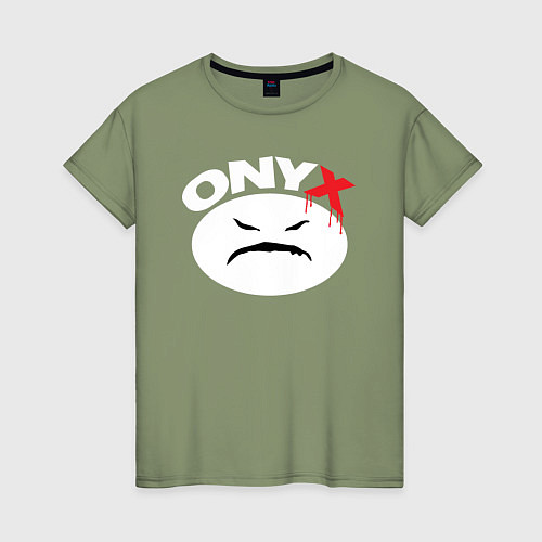 Женская футболка Onyx logo white / Авокадо – фото 1