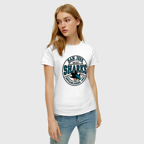 Женская футболка San Jose Sharks / Белый – фото 3