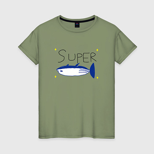 Женская футболка БТС - Супер лосось / Авокадо – фото 1