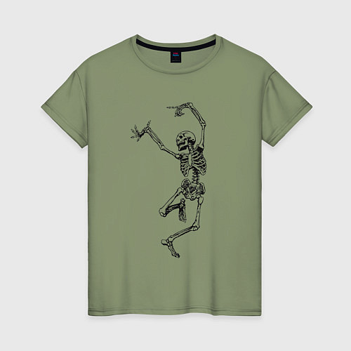 Женская футболка Скелет и балет / Авокадо – фото 1
