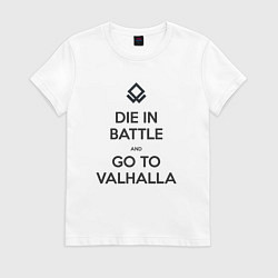 Футболка хлопковая женская Go to Valhalla, цвет: белый
