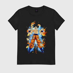 Футболка хлопковая женская Dragon Ball - Goku, цвет: черный