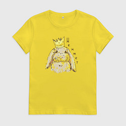 Футболка хлопковая женская Корона не жмёт, цвет: желтый