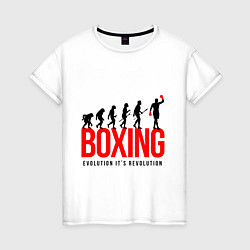 Футболка хлопковая женская Boxing evolution, цвет: белый