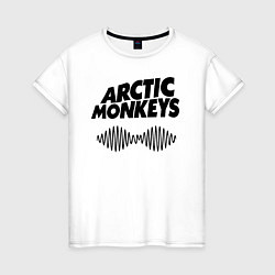 Футболка хлопковая женская Arctic Monkeys, цвет: белый