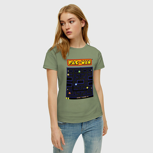 Женская футболка Pac-Man на ZX-Spectrum / Авокадо – фото 3