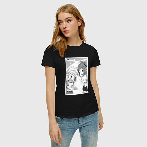 Женская футболка Нацуми и Рэнгэ - Деревенская глубинка / Черный – фото 3
