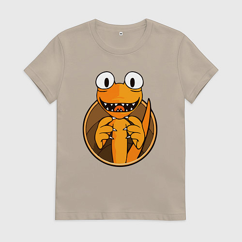 Женская футболка Радужные друзья: Оранжевый / Миндальный – фото 1