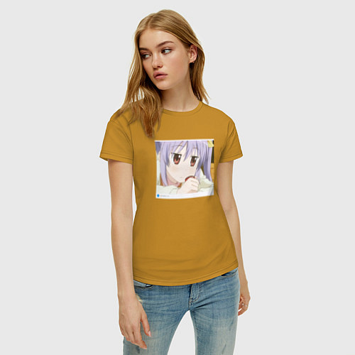 Женская футболка Sad Renge - Деревенская глубинка / Горчичный – фото 3