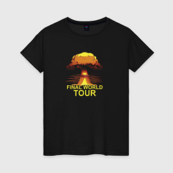 Футболка хлопковая женская Atomic Final World Tour, цвет: черный