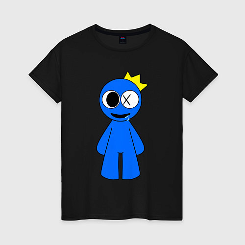 Женская футболка Радужные друзья Синий улыбается / Черный – фото 1