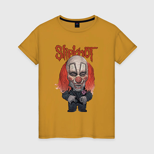 Женская футболка Slipknot art / Горчичный – фото 1