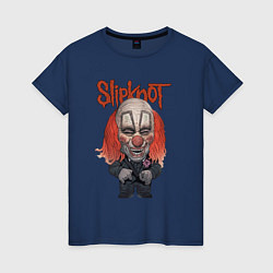 Футболка хлопковая женская Slipknot art, цвет: тёмно-синий