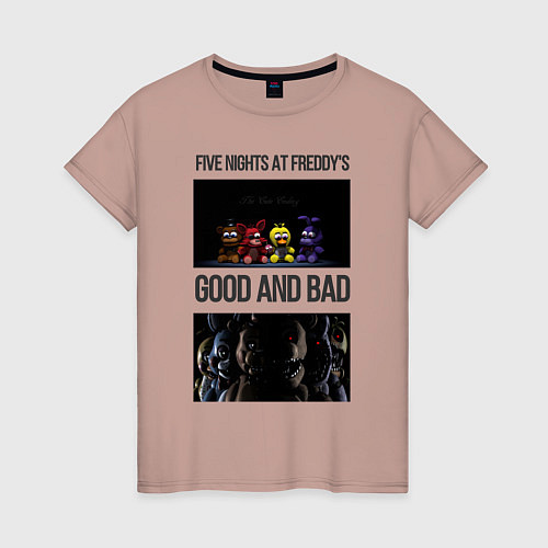 Женская футболка Freddy good and bad / Пыльно-розовый – фото 1
