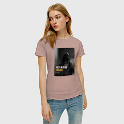 Футболка хлопковая женская Takeoff R I P, цвет: пыльно-розовый — фото 2