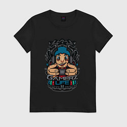 Футболка хлопковая женская Gamerz Life, цвет: черный