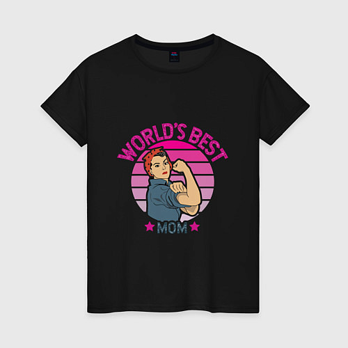 Женская футболка Лучшая мировая мама / Черный – фото 1