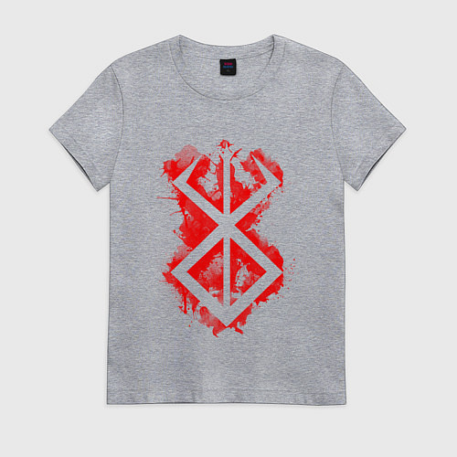 Женская футболка Клеймо жертвы - брызги - гатс / Меланж – фото 1