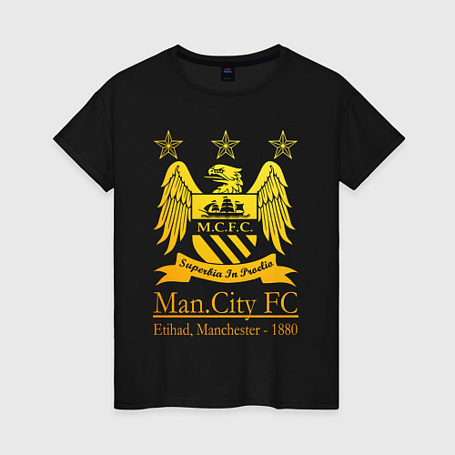 Женская футболка Manchester City gold / Черный – фото 1