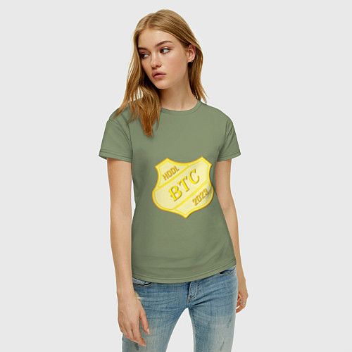 Женская футболка Bitcoin 2023 / Авокадо – фото 3