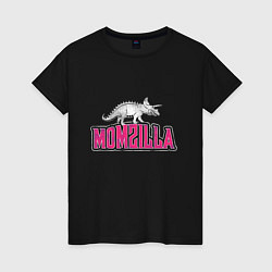 Футболка хлопковая женская Momzilla, цвет: черный