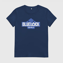 Футболка хлопковая женская Logo Blue Lock, цвет: тёмно-синий