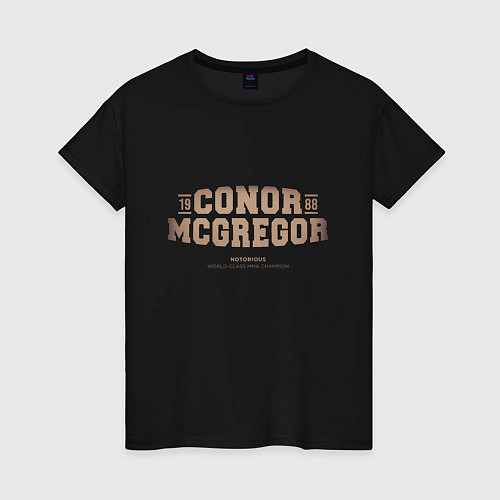 Женская футболка Conor MMA champion / Черный – фото 1