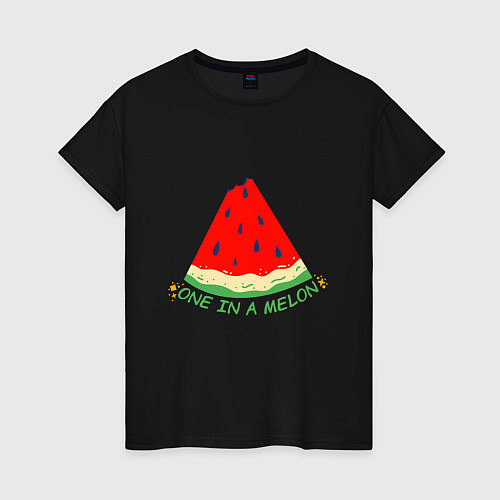 Женская футболка One in a melon / Черный – фото 1