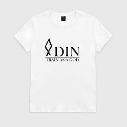 Футболка хлопковая женская Odin train as a God, цвет: белый