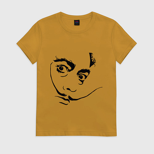 Женская футболка Salvador Domingo Felipe Jacinto Dali / Горчичный – фото 1