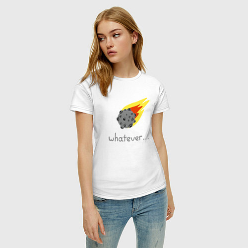 Женская футболка Метеорит конец света / Белый – фото 3