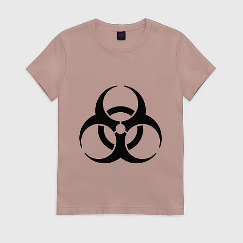 Женская футболка Biological hazard / Пыльно-розовый – фото 1