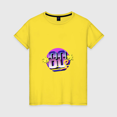 Женская футболка Хромированные 80-е / Желтый – фото 1