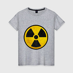 Футболка хлопковая женская Atomic Nuclear, цвет: меланж