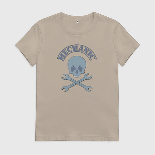 Женская футболка Механика / Миндальный – фото 1