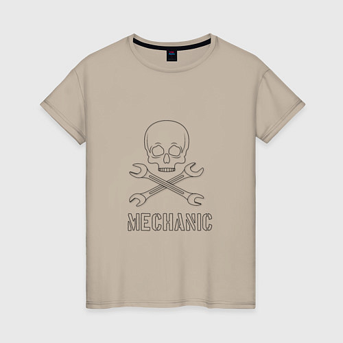 Женская футболка Mechanics / Миндальный – фото 1