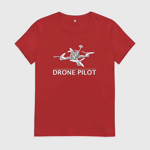 Женская футболка Drones pilot / Красный – фото 1