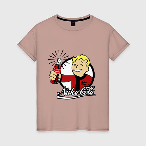 Женская футболка Vault boy - nuka cola / Пыльно-розовый – фото 1