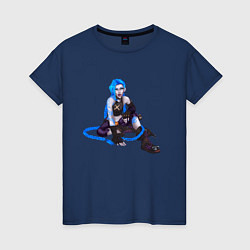 Футболка хлопковая женская Jinx, цвет: тёмно-синий