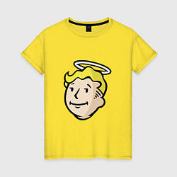 Футболка хлопковая женская Holly vault boy, цвет: желтый