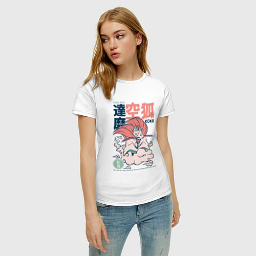 Женская футболка Японский ёкай Куко / Белый – фото 3
