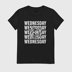 Футболка хлопковая женская Wednesday Tornado, цвет: черный