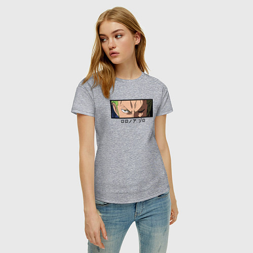 Женская футболка Зоро Ророноа / Меланж – фото 3