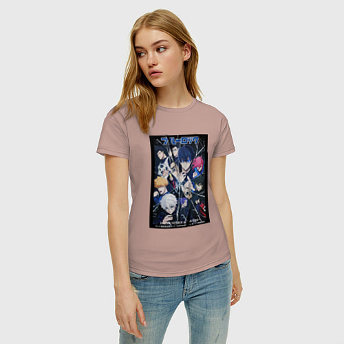 Женская футболка Персонажи Синей тюрьмы Блю Лок / Пыльно-розовый – фото 3