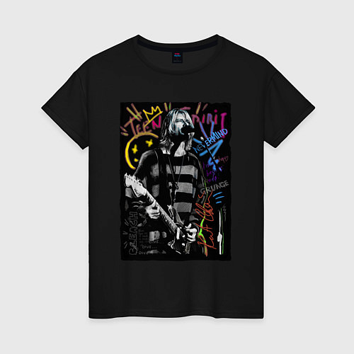 Женская футболка Nirvana teen spirit / Черный – фото 1