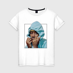 Футболка хлопковая женская Tyler The Creator Hip-Hop, цвет: белый